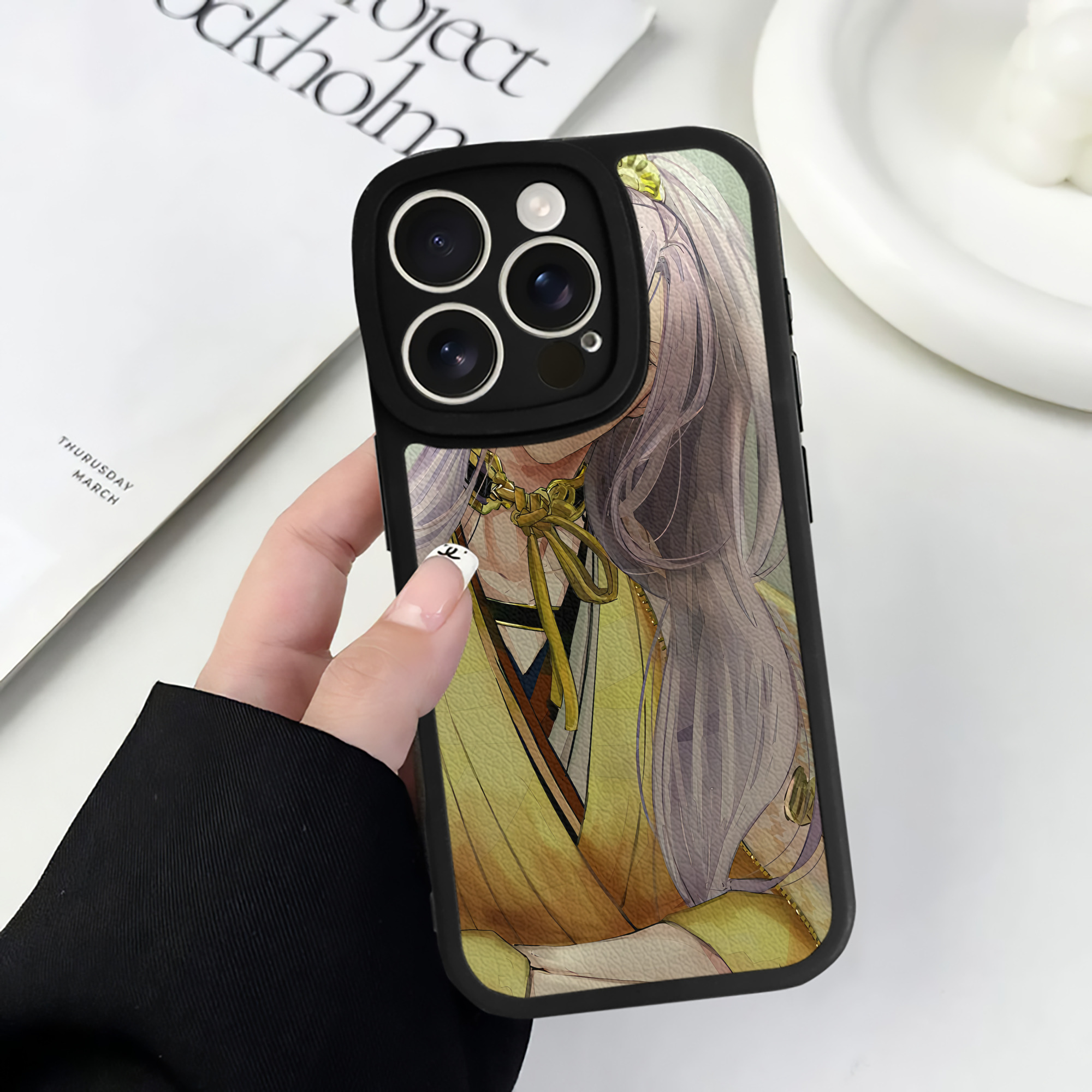 （画像用） 刀剣乱舞 Touken Ranbu 【iPhone 16シリーズ対応】シリコンスマホケース（レザー調） 材質：シリコン